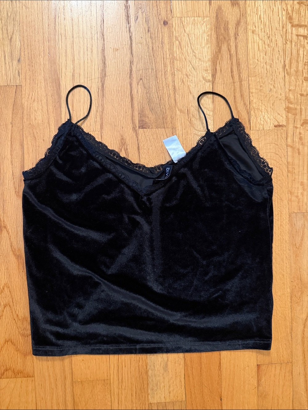 Black velvet cami